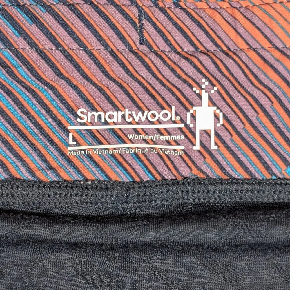 Smartwool Shorts Womens Large Blue Pink Merino Sport Running Lined Performance
